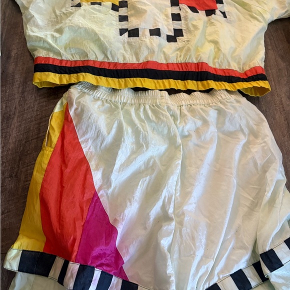 Vintage Colorful Geometric Women's Jumpsuit breakaway Velcro pants - Picture 7 of 10